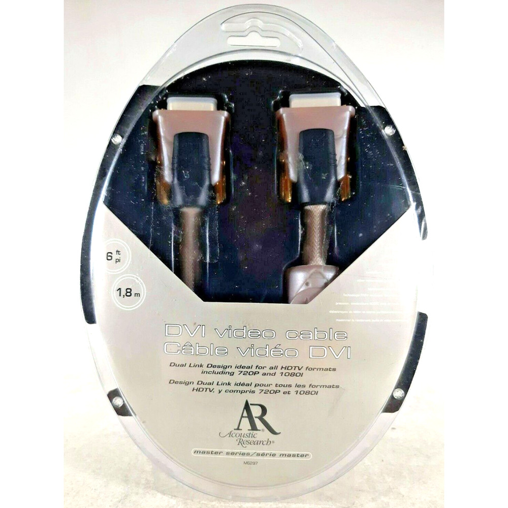 Acoustic Research DVI to DVI Cable 6FT Video 720P 1080i AP097 AR